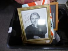 Mixed stamps, a singed Adam Faith photograph and sundry