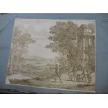 An album containing a selection of engravings, cut down, and laid on album pages, after Claude,