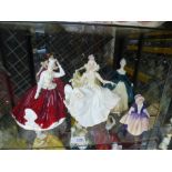 Six Royal Doulton figures of ladies