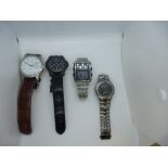 Four gents wristwatches, including Seiko, Timex