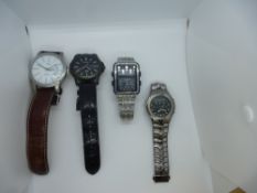 Four gents wristwatches, including Seiko, Timex