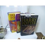 Three First Editions hardback Harry Potter books to include a first edition