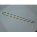 18ct yellow gold neckchain approx. 46cm, marked 750, total weight approx. 19.6g