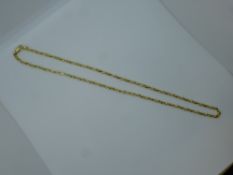 18ct yellow gold neckchain approx. 46cm, marked 750, total weight approx. 19.6g