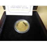 2012 Diamond Jubilee Jersey 22ct gold proof £1 coin, with certificate of authenticity and