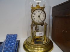 An old brass Anniversary clock, with German movement