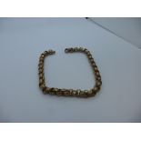 9ct yellow gold belcher chain, AF, no clasps, weight, approx 8.8g