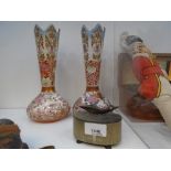 A pair of Japanese Kutani vases, one AF,