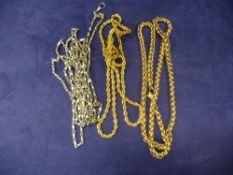 A Rope twist necklace bearing Christian Dior stamp, and others