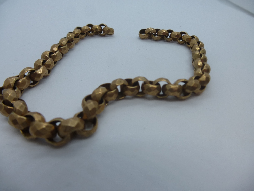 9ct yellow gold belcher chain, AF, no clasps, weight, approx 8.8g - Bild 2 aus 3