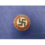 WW2 style German late War Ersatz NSDAP button hole pin and WW2 style German late War Ersatz NSDAP