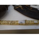 An oriental carved bone dagger