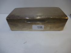 An unusual silver cigarette case desktop, with a very thick silver content, engraved and with