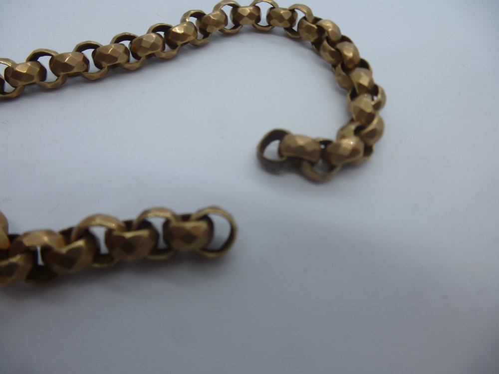 9ct yellow gold belcher chain, AF, no clasps, weight, approx 8.8g - Bild 3 aus 3