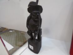 An old carved wood nutcracker in the form of a Pirate, probably Continental
