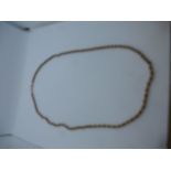 9ct yellow gold ropetwist necklace, marked 375, 52cm weight approx 6.4g