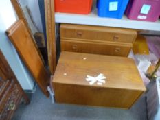 A Danish SP System mid century teak adjustable wall unit