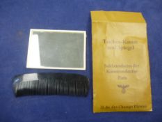 WW2 Style Comb and Mirror set form a German Officers R&R hotel in Paris