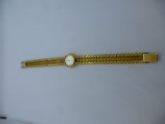 18ct yellow gold ladies 'Cyma' wristwatch, marked 750, total weight approx 34g