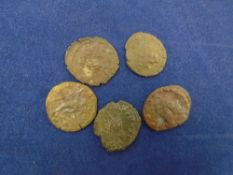 Five x Roman coins found in Sussex