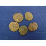 Five x Roman coins found in Sussex