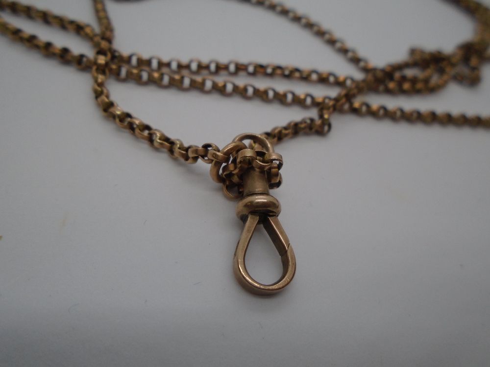 9ct yellow gold long neckchain approx 88cm, marked 9ct, weight approx 26g - Image 2 of 2