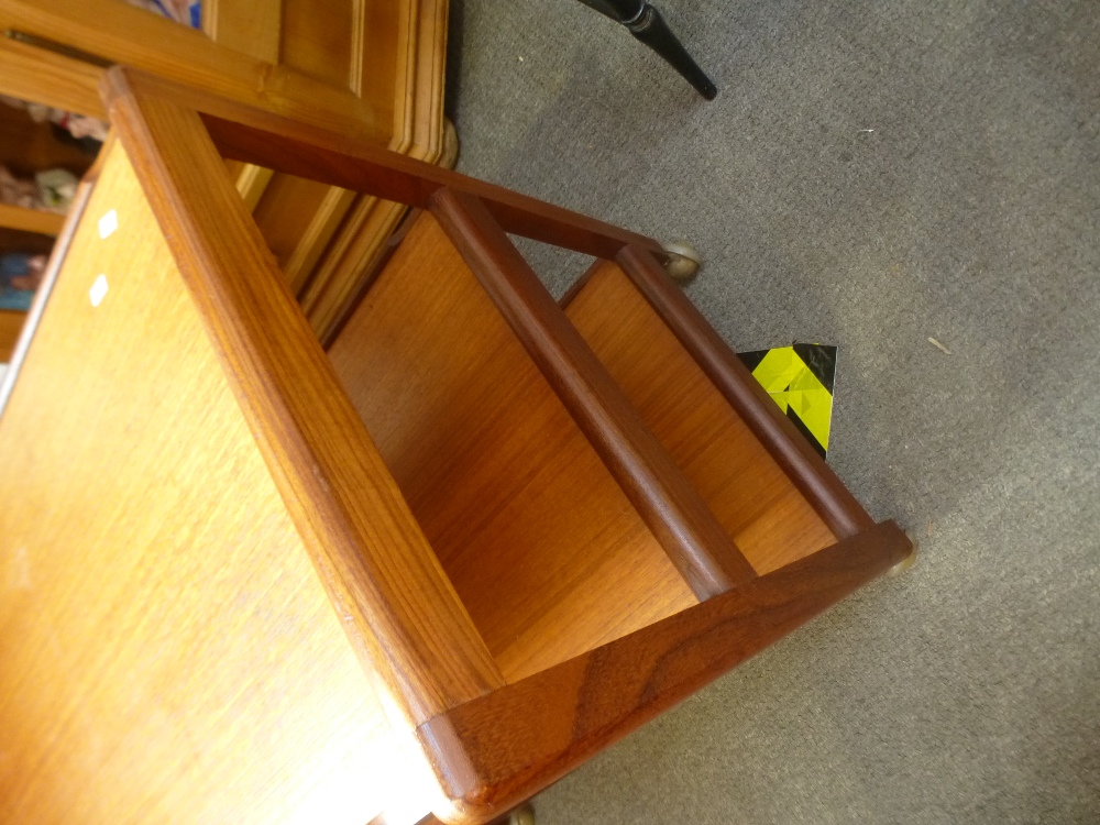 A vintage teak three tier tea trolley, probably 1970's, 68cms - Image 2 of 3