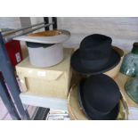 A top hat by Dunn and Co, a bowler and one other hat - 3