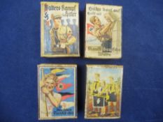 Four x WW2 style German Hitler Youth boxes of matches. The HJ sold matches to raise funds for