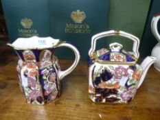 Two items of Mason's Penang, octagonal jug and small teapot