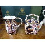 Two items of Mason's Penang, octagonal jug and small teapot