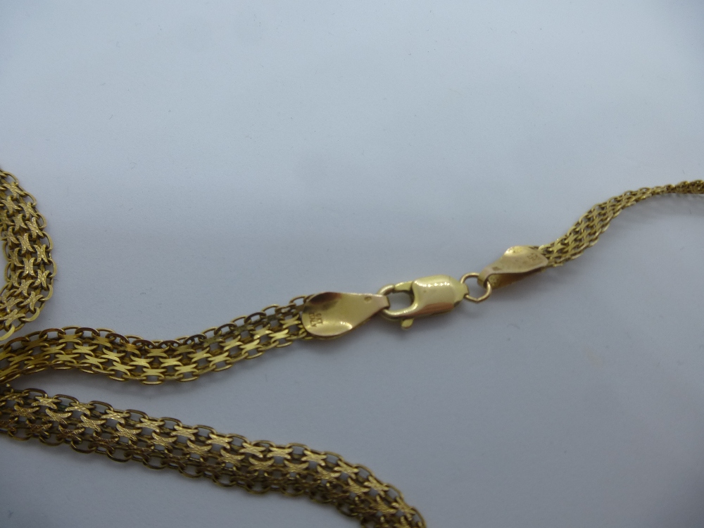 9ct yellow gold ladies necklace, length approx 46cm, weight approx 8.6g, marked 9K - Bild 3 aus 3