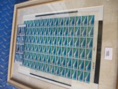 A framed sheet of 4p Concorde stamps to commemorate the first flight 1969 - 90 and 8 others