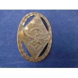 WW2 German N.S.F.K Bronze Rally Pin Dated 1939