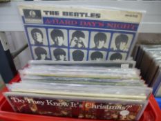 A carton of Rock and Pop LPs and similar, including a selection of compilations
