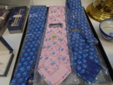 Six silk ties, bearing Hermes labels