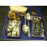 A Conway Stewart pen set, costume jewellery and sundry