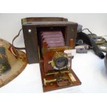 A late 19th century folding plate camera by The Eastman Kodak Company, U.S.A.