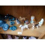 Eight Nat West pigs, various Beswick dogs and birds, and sundry