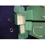 Two Tiffany rings, stamped 925, with boxes and bags