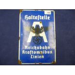 WW2 Style large tram stop enamel signs