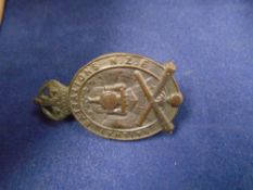 WW1 N.Z. Railway Battalion Officer's bronze cap badge