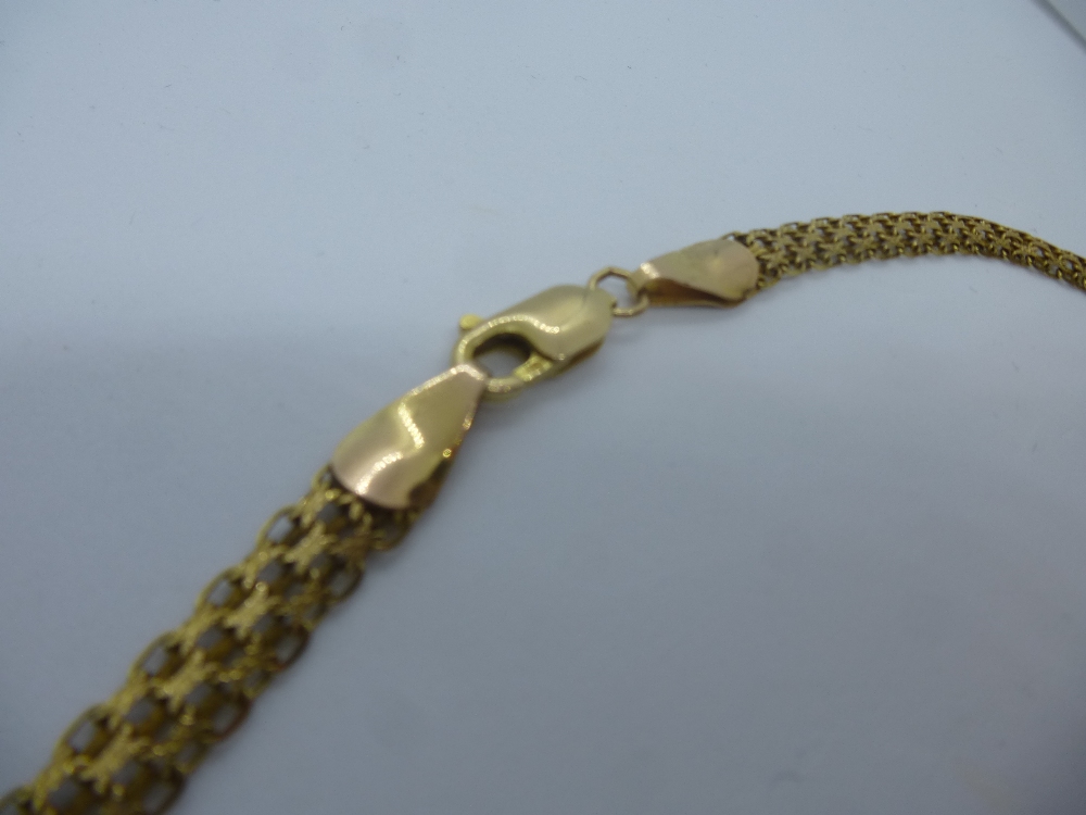 9ct yellow gold ladies necklace, length approx 46cm, weight approx 8.6g, marked 9K - Bild 2 aus 3