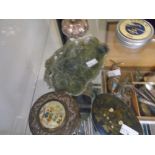 A mixed lot; to include a soapstone dish