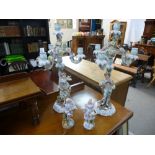 Triebner, Ens and Eckert; a pair of late 19th century figural candelabra, some restoration, and a