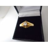 18ct yellow gold gents solitaire diamond ring, 0.20 CARAT, total weight approx 6.7g