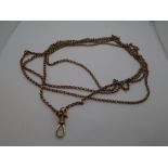 9ct yellow gold long neckchain approx 88cm, marked 9ct, weight approx 26g