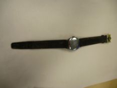 A white metal gent's vintage watch, AF