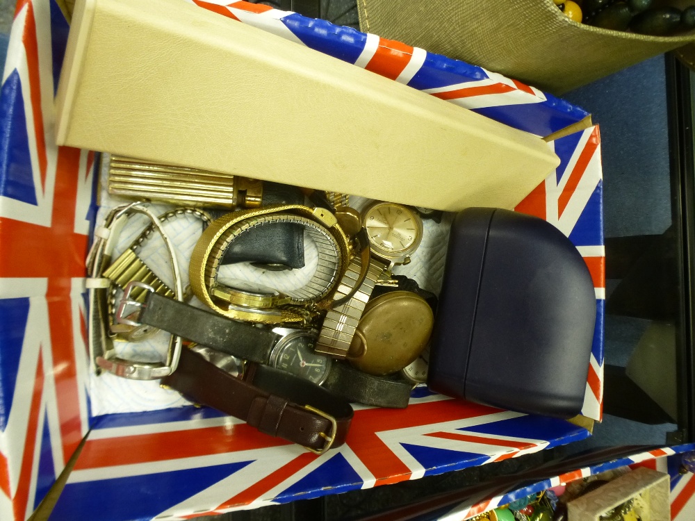 Two small trays of costume jewellery