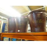 Set of three Coca Cola buckets